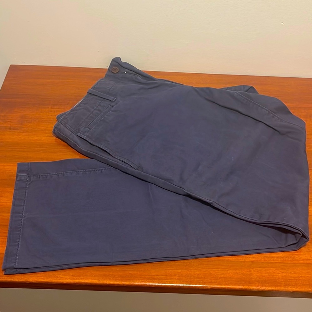Gap Lived-In Straight Blue Khaki Pants W:32 L:30